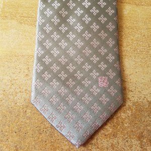 Louis Quatorze Neck Tie Gray & Pink